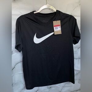 Nike Black Tee with White Swoosh